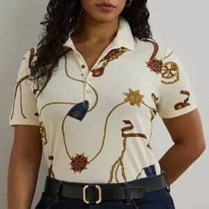 Black Label Lauren Ralph Lauren Belting-Print Stretch Piqué Polo Shirt classic